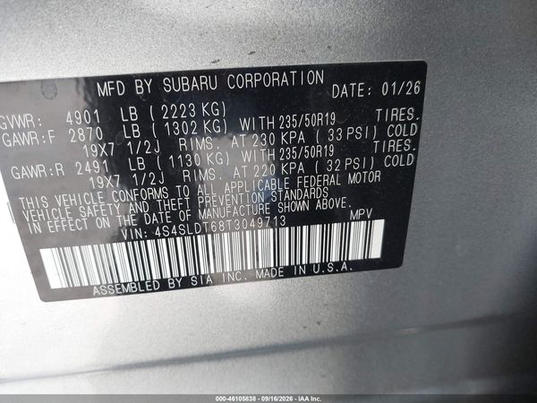 2026 SUBARU FORESTER TOURING — I9