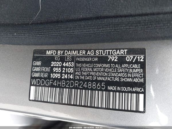 2013 MERCEDES-BENZ C 250 SPORT — I9