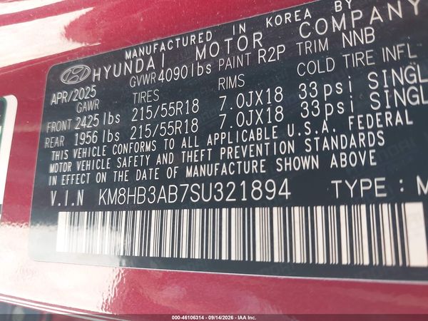 2025 HYUNDAI KONA SEL