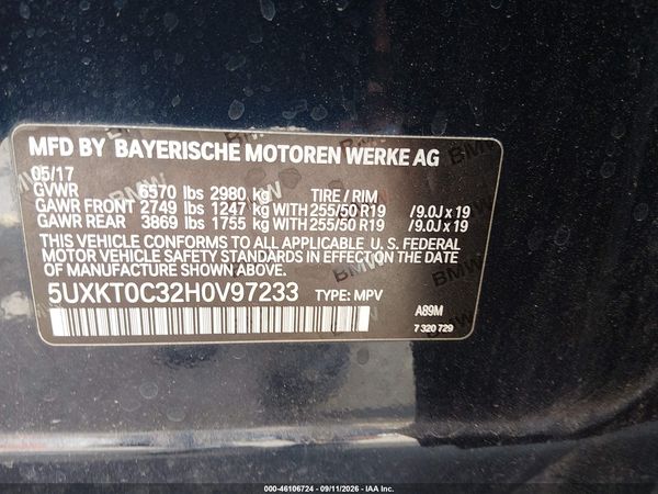 2017 BMW X5 EDRIVE XDRIVE40E IPERFORMANCE — I9