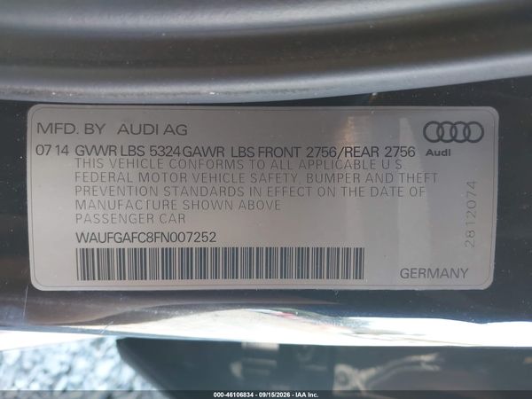 2015 AUDI A6 3.0T PREMIUM PLUS — I9