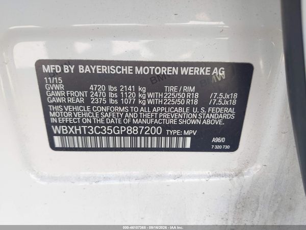 2016 BMW X1 XDRIVE28I — I9