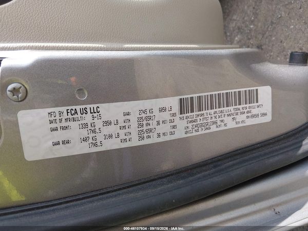 2016 DODGE GRAND CARAVAN SE — I9