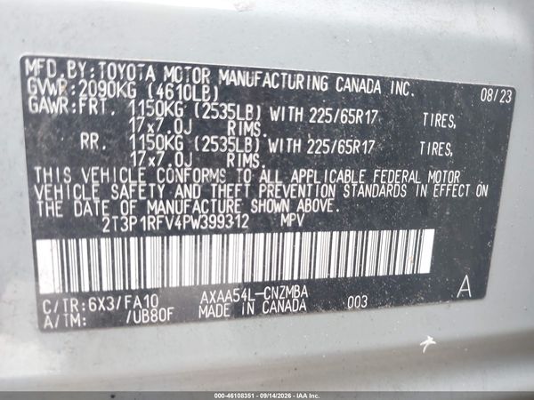 2023 TOYOTA RAV4 XLE — I9