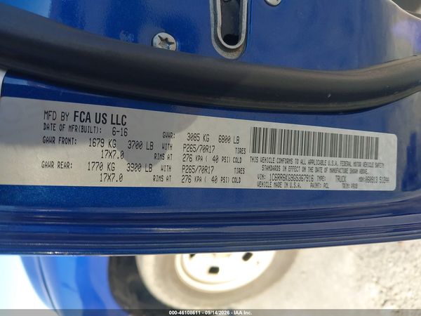 2016 RAM 1500 TRADESMAN — I9