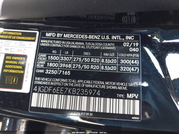 2019 MERCEDES-BENZ GLS 450 4MATIC — I9