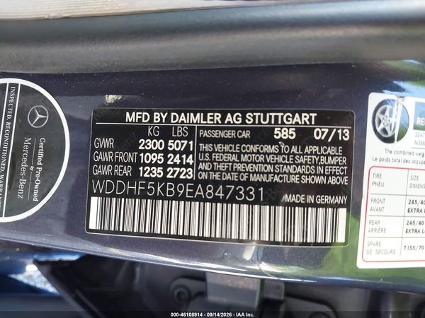 2014 MERCEDES-BENZ E 350 E350 — I9