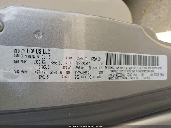 2016 DODGE GRAND CARAVAN SE