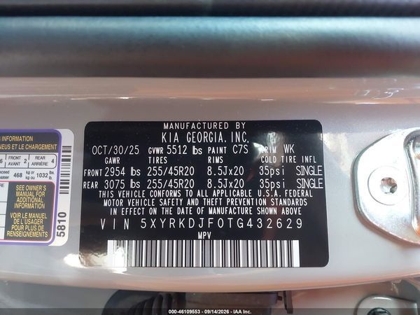 2026 KIA SORENTO X-LINE SX — I9