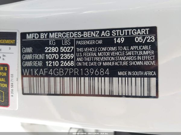 2023 MERCEDES-BENZ C 300 SEDAN