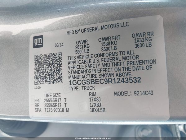 2024 CHEVROLET COLORADO 2WD WT — I9