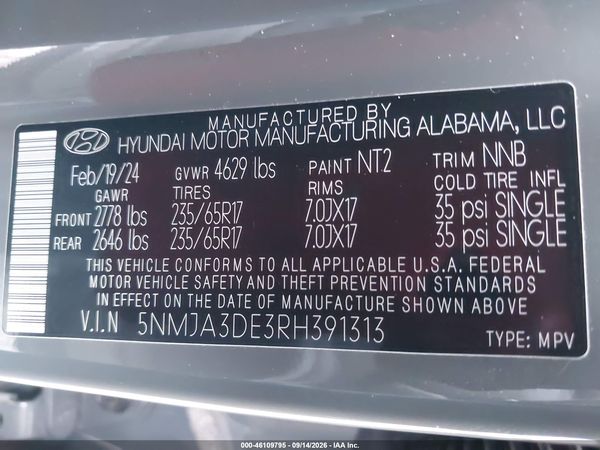 2024 HYUNDAI TUCSON SE — I9