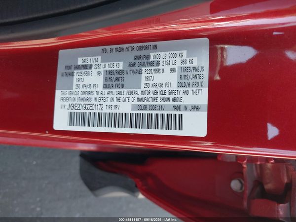2016 MAZDA CX-5 GRAND TOURING — I9