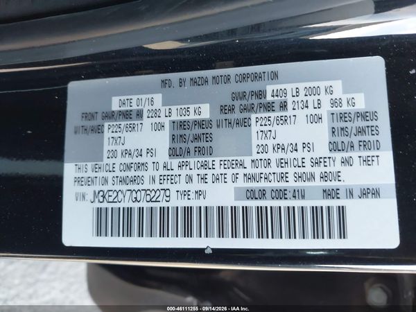 2016 MAZDA CX-5 TOURING — I9