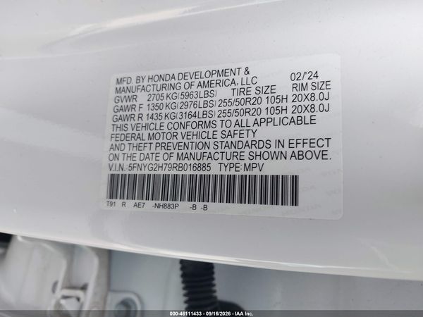 2024 HONDA PILOT TOURING — I9