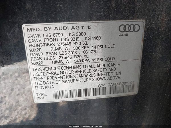 2014 AUDI Q7 3.0T PREMIUM — I9