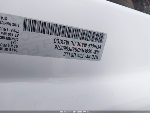 2023 RAM PROMASTER 2500 HIGH ROOF 159 WB