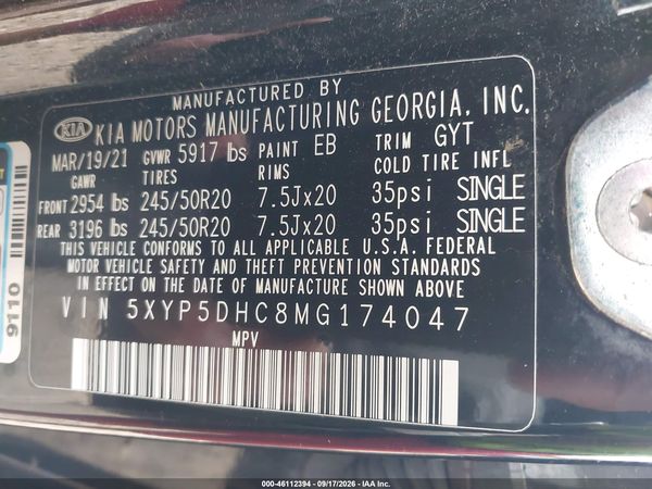 2021 KIA TELLURIDE SX — I9