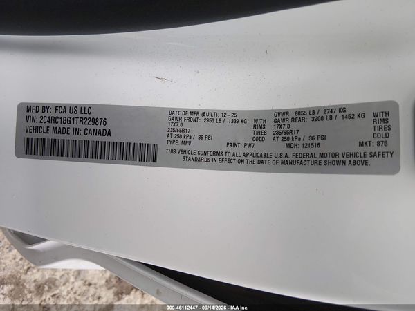 2026 CHRYSLER PACIFICA SELECT — I9