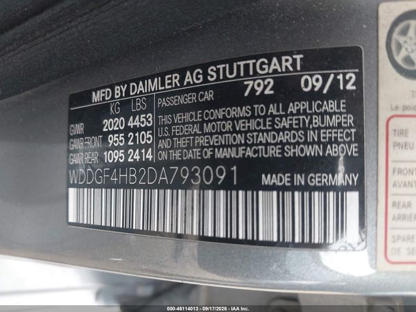 2013 MERCEDES-BENZ C 250 SPORT — I9