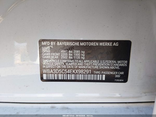 2014 BMW 328D XDRIVE — I9