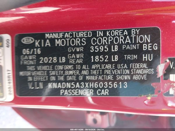 2017 KIA RIO SX — I9