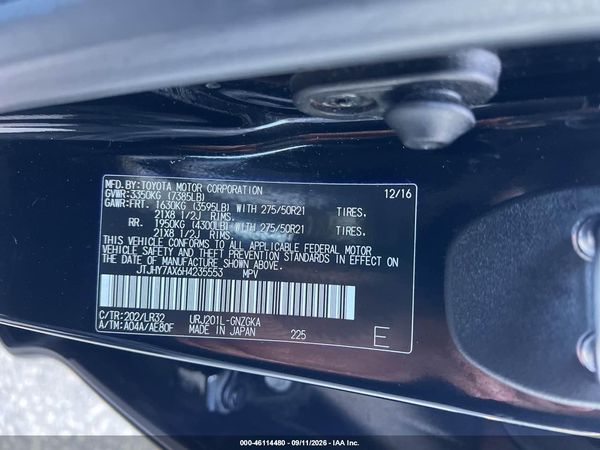 2017 LEXUS LX 570 — I9