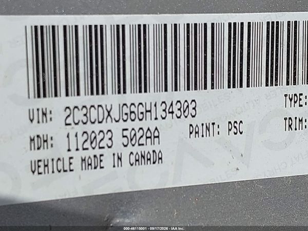 2016 DODGE CHARGER SXT — I9