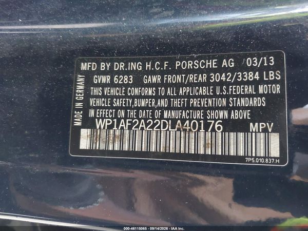 2013 PORSCHE CAYENNE DIESEL — I9