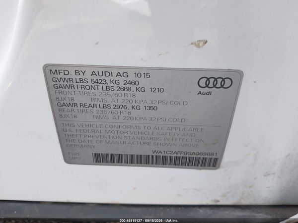 2016 AUDI Q5 2.0T PREMIUM — I9
