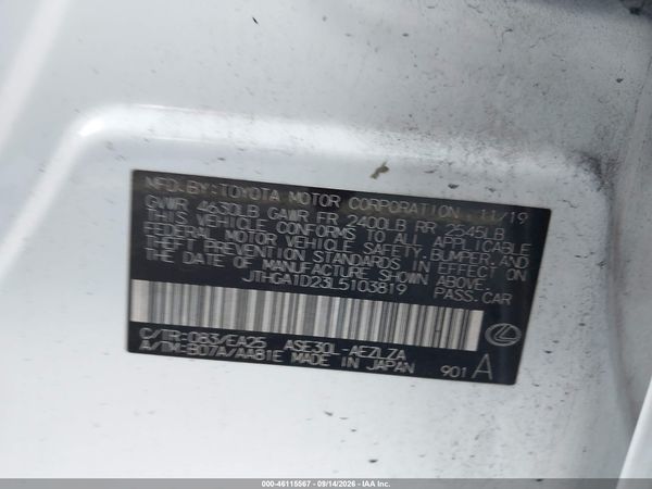 2020 LEXUS IS 300 300 F Sport — I9
