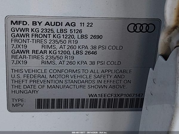 2023 AUDI Q3 — I9
