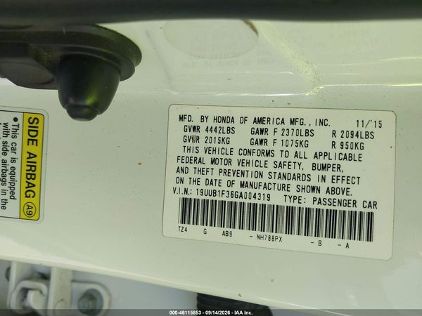 2016 ACURA TLX Base