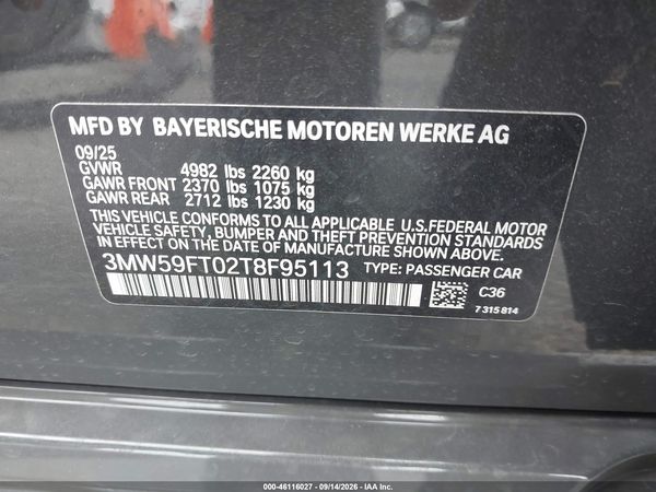 2026 BMW M340I NA — I9