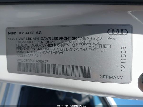 2023 AUDI A5 SPORTBACK — I9