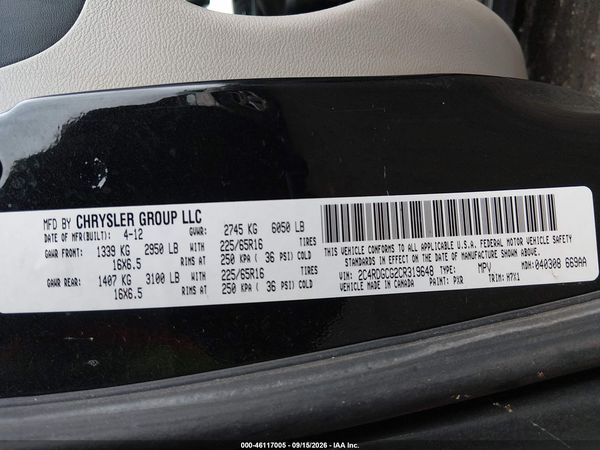 2012 DODGE GRAND CARAVAN SXT