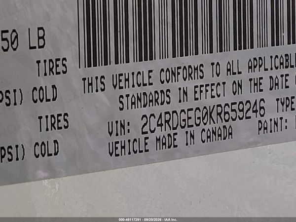 2019 DODGE GRAND CARAVAN GT — I9