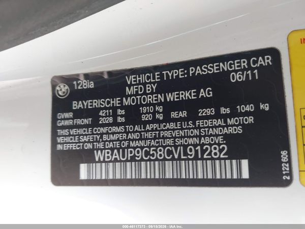 2012 BMW 128I