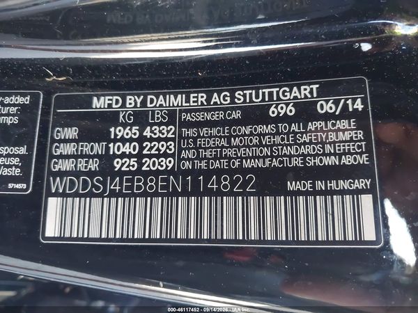 2014 MERCEDES-BENZ CLA 250 CLA250
