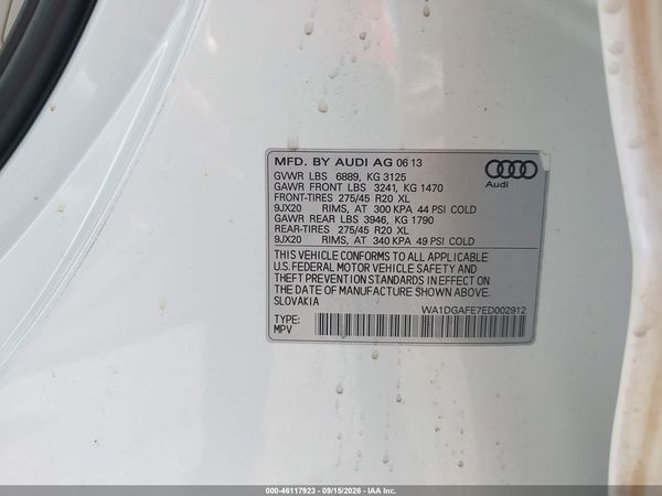 2014 AUDI Q7 3.0T S LINE PRESTIGE — I9