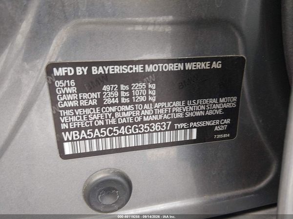 2016 BMW 528I