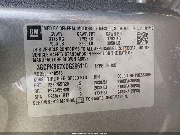 2013 CHEVROLET SILVERADO 1500 LT — I9