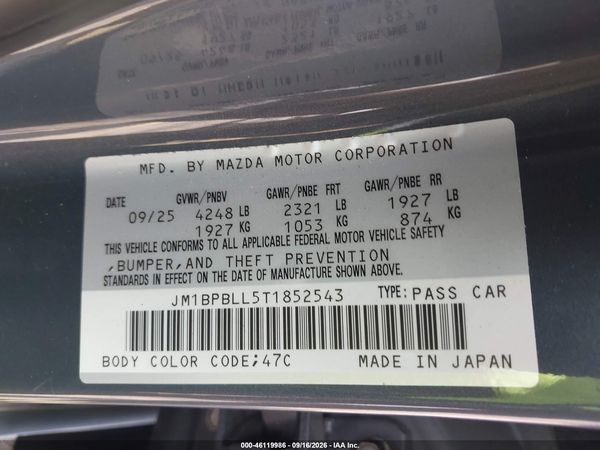 2026 MAZDA MAZDA3 2.5 S CARBON EDITION — I9