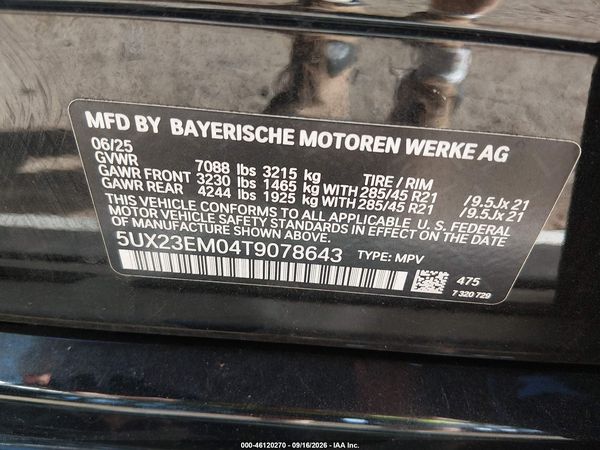 2026 BMW X7 XDRIVE40I — I9