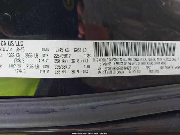 2016 DODGE GRAND CARAVAN AMERICAN VALUE PKG — I9