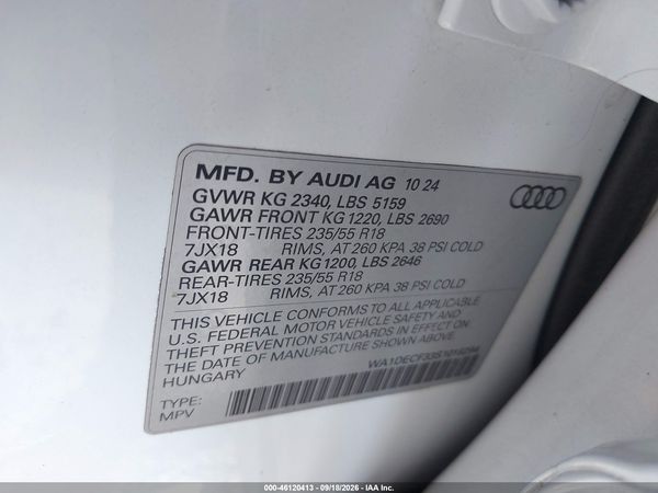 2025 AUDI Q3 — I9