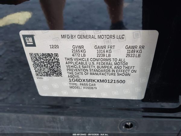 2021 CADILLAC CT5 LUXURY — I9