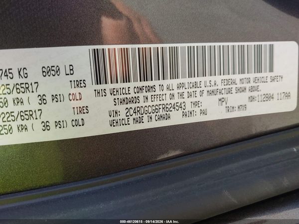 2015 DODGE GRAND CARAVAN SXT