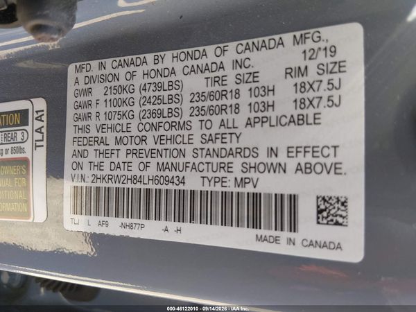 2020 HONDA CR-V AWD EX-L