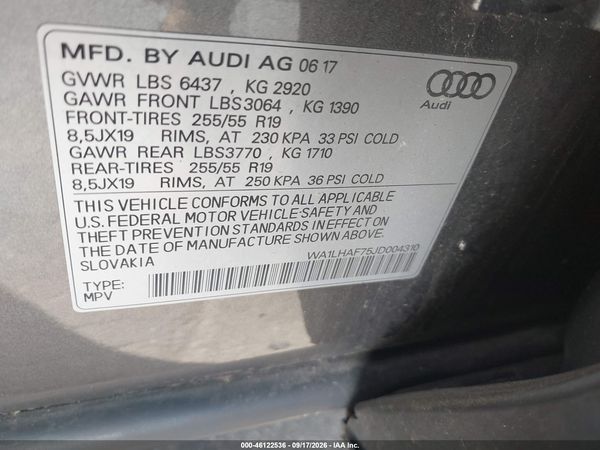 2018 AUDI Q7 2.0T PREMIUM — I9